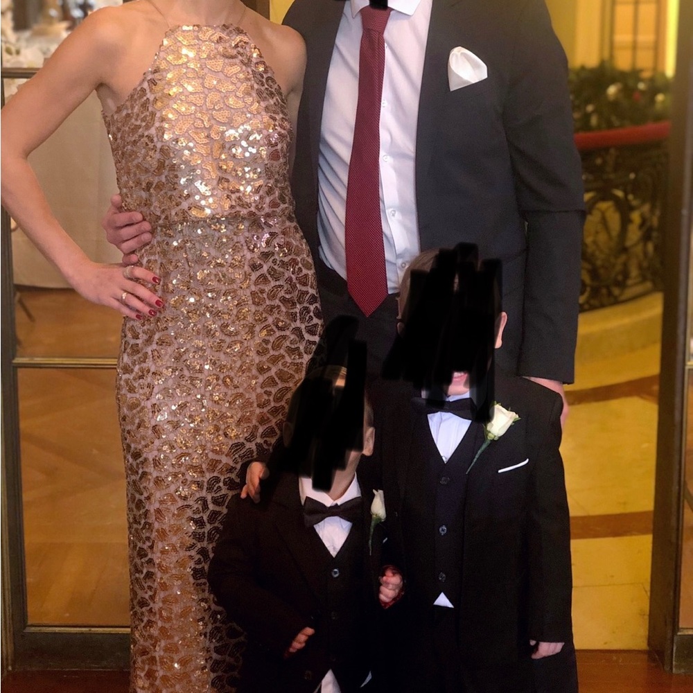 Aidan Mattox Sequin Column Gown - image 1